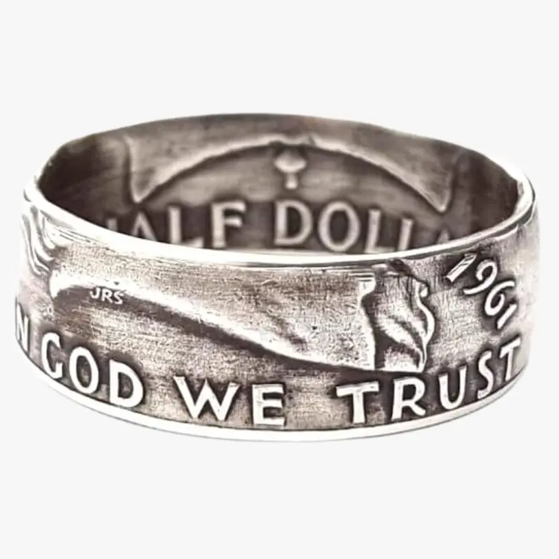 Silver ring from half dollar
