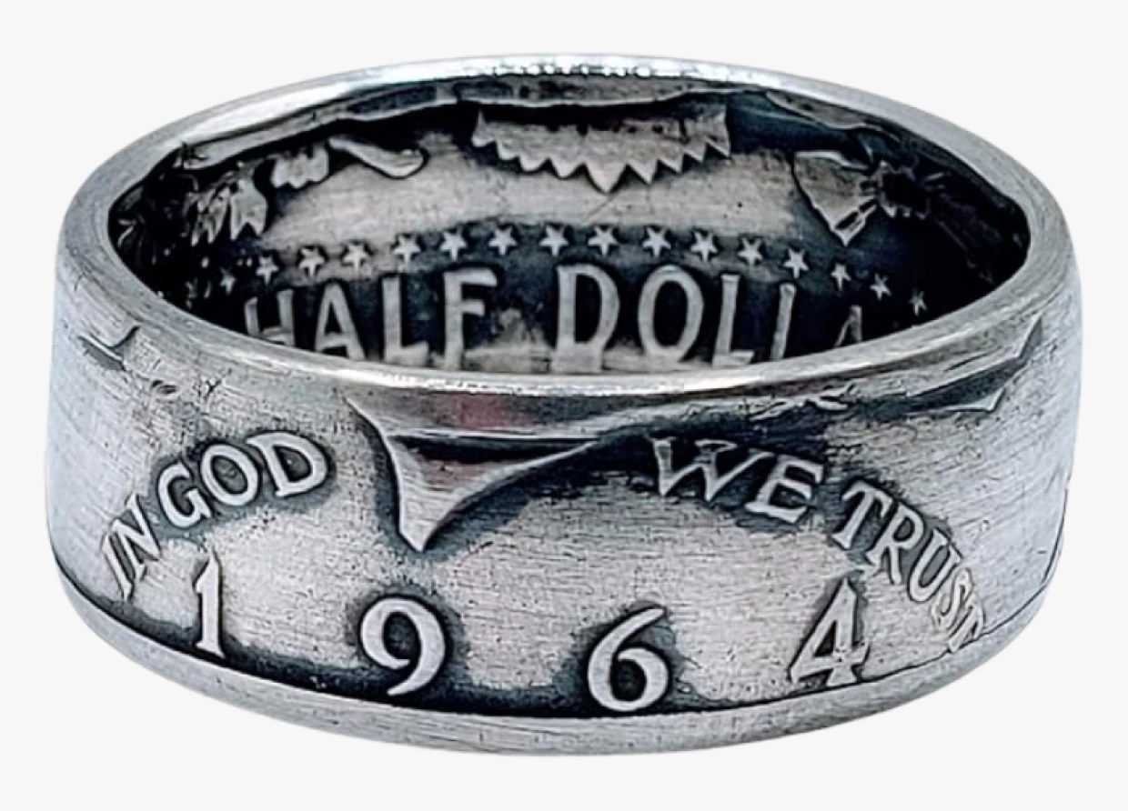 Coin ring with "In God We Trust